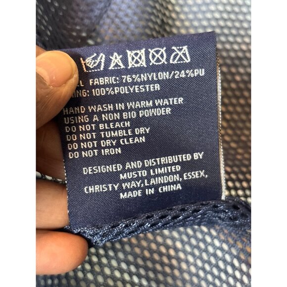 Musto Performance Light Blue Hooded Jacket With Zipper Pockets us4 - Picture 11 of 14